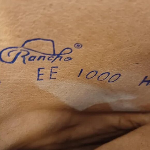 Pair of Vtg White Square Toe Boots, Women's Size 9 EE, by Rancho, Made in Mexico - Picture 10 of 10